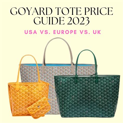 buy goyard tote price|goyard bags price guide.